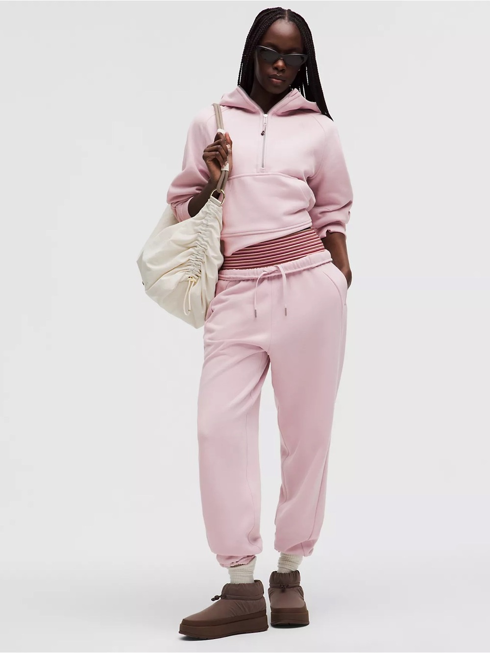 NWT Lululemon waist length oversized hooded scuba size xs/s porcelain pink - Picture 2 of 13